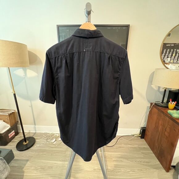 rag & bone - Standard Issue Beach Cotton SS Shirt - Navy - Picture 2 of 6